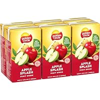 Golden Circle Apple Splash Fruit Drink Lunch Box Poppers Multipack Flavoured Lunchbox Drink No Artificial Colours, Flavours or Preservatives 250ml (Pack of 6)