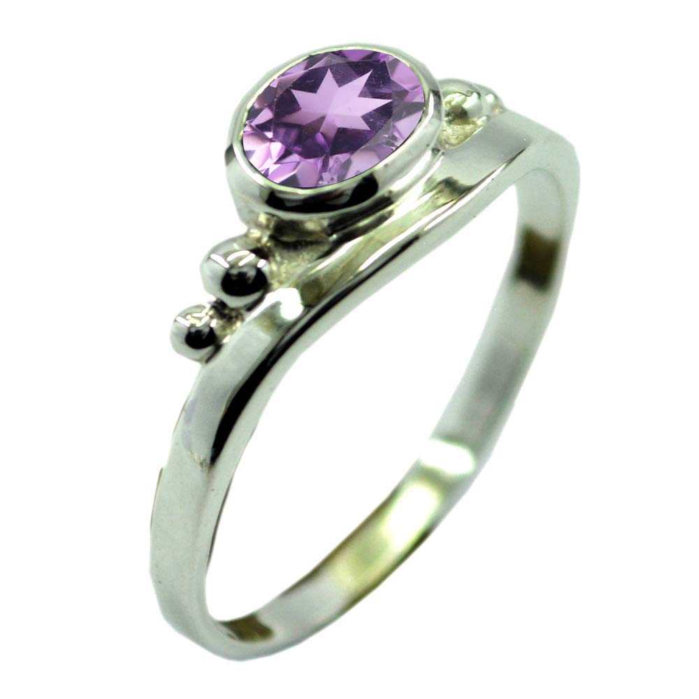 Bague en argent 925 véritable sertie d'une splendide pierre précieuse
