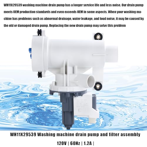 WH11X29539 AP6986715 Washing Machine Drain Pump and Filter Assembly Compatible With GE Washing Machines Replacement 4962370 PS16217203 EAP16217203 Drain Pump 1-Year Warranty by NVCYUV - Image 5