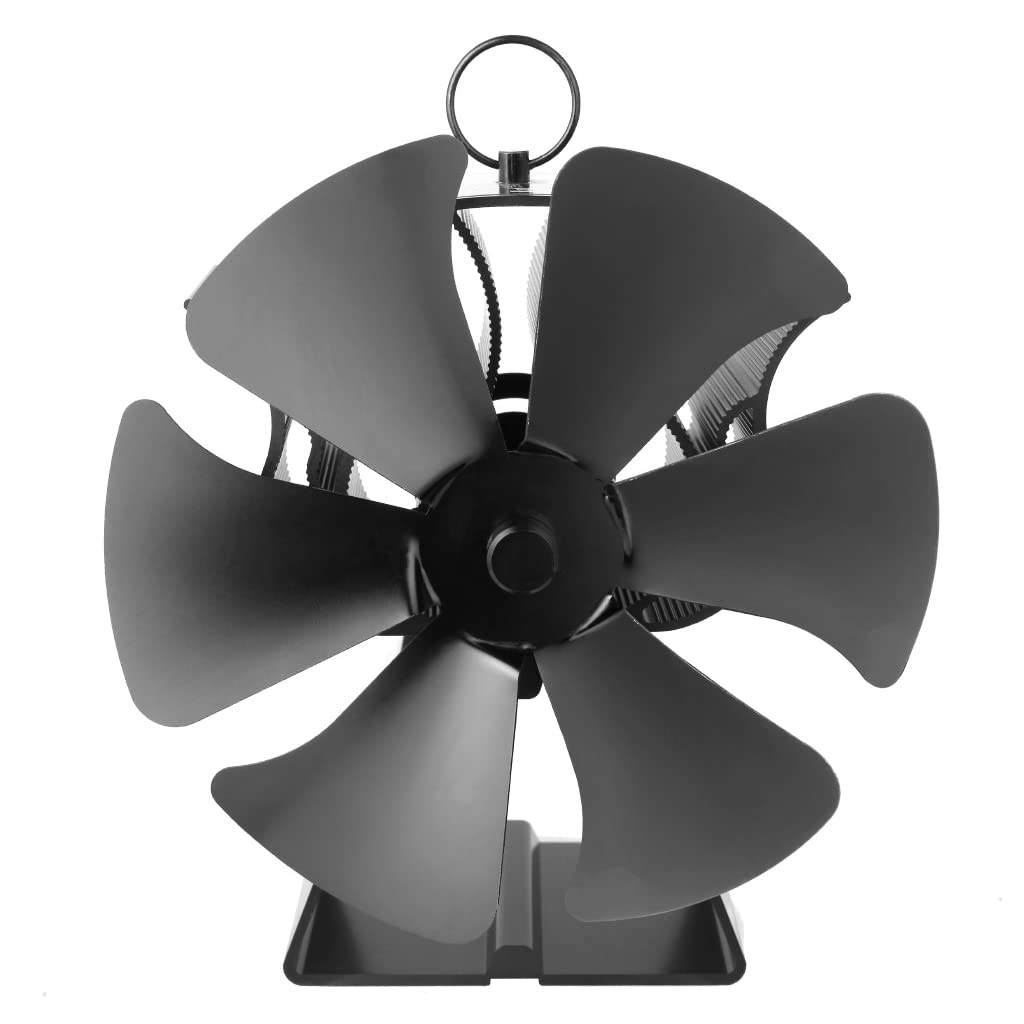 Fan 6-Blade Without Electricity Heat Powered Stove Fan Low Efficient for Stove