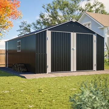 metal storage building with carport