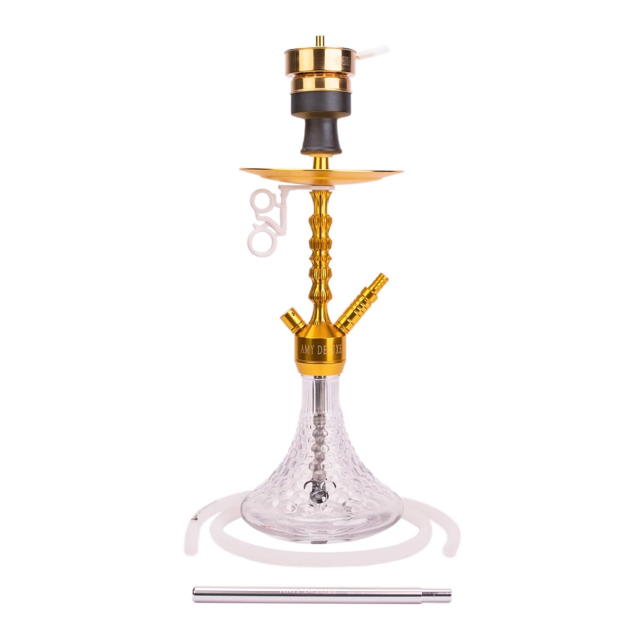 Amy DeluxeGerman hookah shisha set, 072.02 Alu Antique Berry S (gold-transparent)