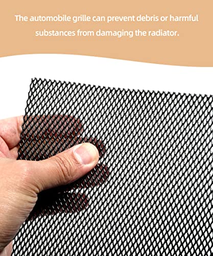Aociska Universal Car Grill Mesh, 40"X13" Aluminum Alloy Expanded Metal Sheet,Automotive Grille Insert Bumper, Metal Screen Car Grille,Fit For Car Bumper,Body Kit(3 * 6Mm) #TOP3