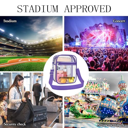 Image of USPECLARE Clear Purse for Stadium Events Transparent Messenger Bag