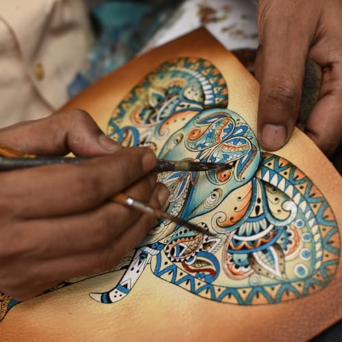 Image of Anuschka Women's Leather Hobo Bag - Hand-Painted Genuine Leather Handbag with Side Pockets for Everyday Use - 382