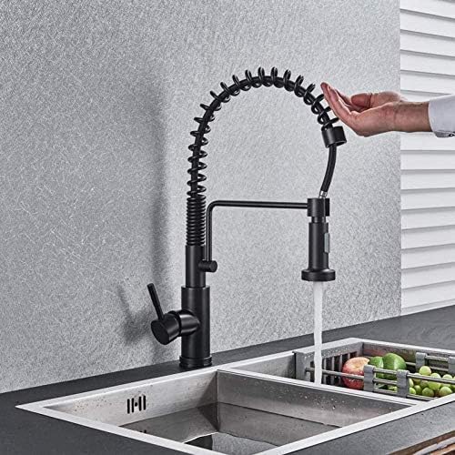 Robinet à capteur pour cuisine équipé d'un bec extractible 2 modes