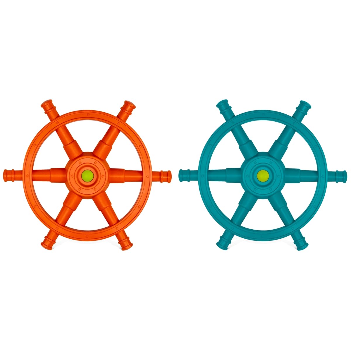 Jensen Swing Products WHEELG 24 in. Nautical Playground Boat Steering Wheel Orange & Green