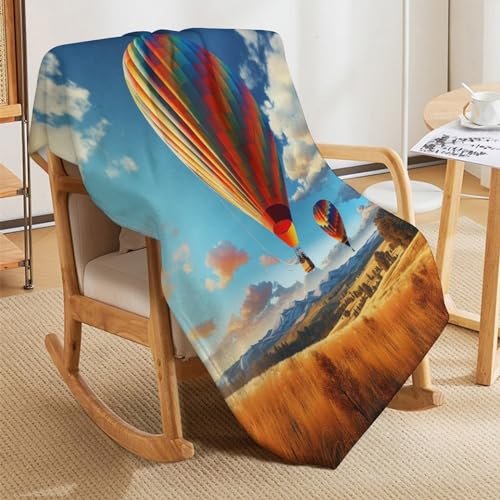 Couverture polaire montgolfière en peluche moelleuse et finitions soignées - 8