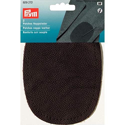 Prym 929272 Renforts Cuir Nappa, à Coudre, 10 x 14cm, Brun foncé