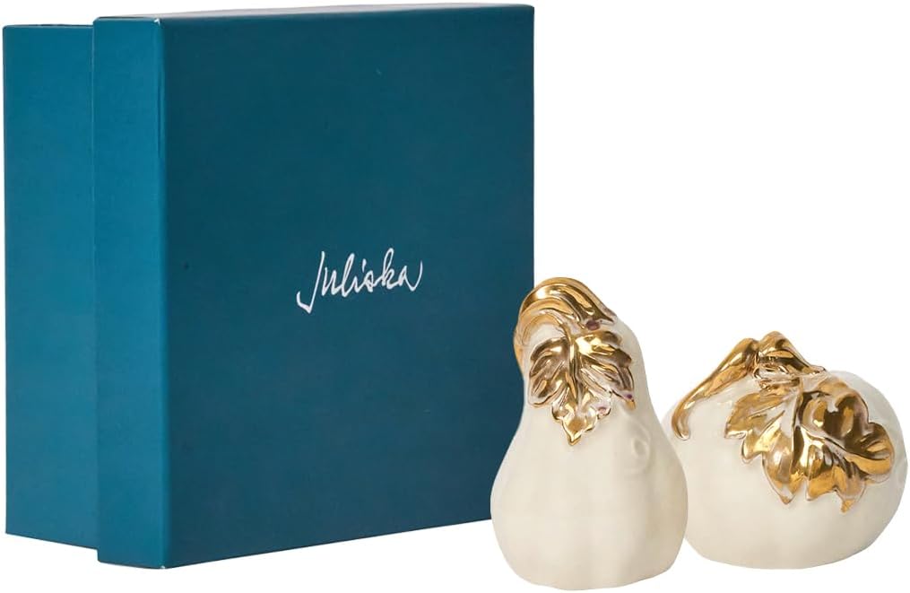 Juliska Forest Walk Pumpkin Salt & Pepper Shakers - Gold