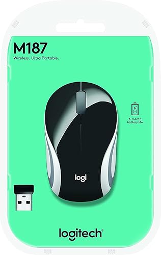 Miniatura 5 de Logitech Mini mouse inalámbrico M187 Ultra portátil, seguimiento óptico de 1000 DPI, 3 botones, PCMacportátil, compatible con la mayoría de Windows