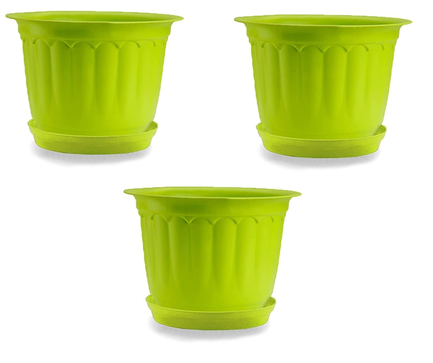 Garden Tales Designer Look Royal Jasmine Flower Pot with Bottom Tray | Set 3 | Suitable for Indoor and Outdoor Gardening Plants | Best for Home/Office/Garden Decorations -(Size-12In(30.48cm))-Orane (B0CQ7FSB3C) Amazon Price History, Amazon Price Tracker