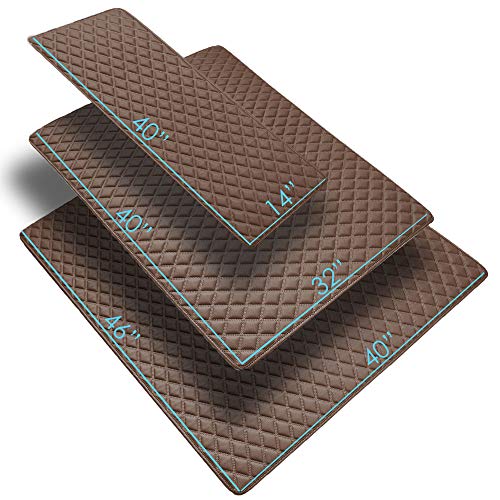 Fh Group F16501 Deluxe Heavy-Duty Faux Leather Diamond Pattern Multi-Purpose Cargo Liner Size: 46”, Brown Color W. Gift- Universal Fit For Trucks, Suvs, And Vans #TOP5
