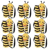MUCKLILY 25 Stück Bienen Gastgeschenk Papierboxen mit Griff Kleine Party Süßigkeitenboxen für Babyparty Geburtstag Hochzeit