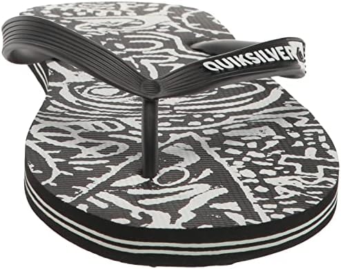 Quiksilver Men's Molokai Art Flip-Flop, Black/White/Black, 7 | Image 1