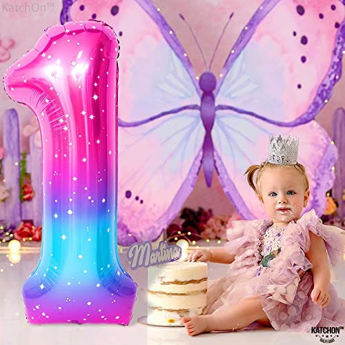 Image of KatchOn Rainbow Number 1 Balloon 40 Inch