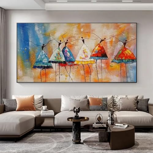 Affiche murale classique de ballerine abstraite colorée 40x80cm