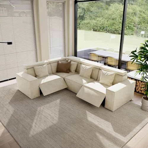 110" Power Sofa L-Shaped Couch,Modular Sectional Couches for Living Room,Modern