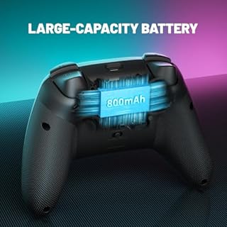 ECHTPower Manette PC, 1000Hz, Joystick Hall, RGB, Vibration, Batterie 800mAh, Compatible PC/Switch2 /Steam Deck/Android/iOS/TV