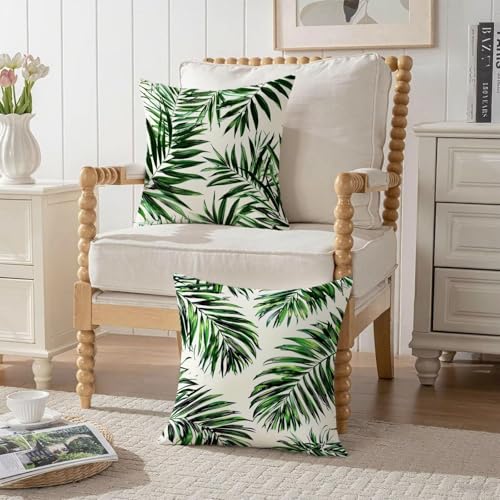 Housse de coussin 60x60 en velours vert chic et imperméable pour canapé