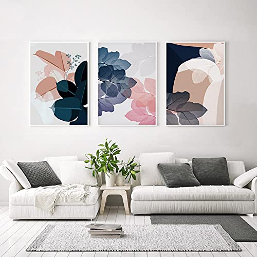 Affiche abstraite pastel salon déco bohème moderne triptyque 50x70