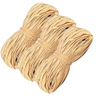 150g Bast Raffia Bastband, Bastband,3 Stück Raffia, Bast Raffia, Papierschnur Geschenkbast, Weben und Gärtnern, zum Dekorieren von Geschenkkartonagen