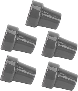 Cane Tips Crutch Tips Rubber Cane Tips Walking Can,Cane Tips5PCS 22mm Single Angle Cane Tips Imitation Tire Texture Preservative Nonslip Rubber Translucent 7/8in Crutch Tips for Cane(grey)