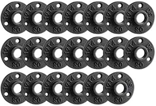 50 Pack 3/4" Cast Iron Floor Flange, Black Pipe Decor Flange Pipe Fittings with Threaded Hole for Vintage Retro Steampunk Industrial Pipe, Furniture and DIY Decor - CopperTwist (50)