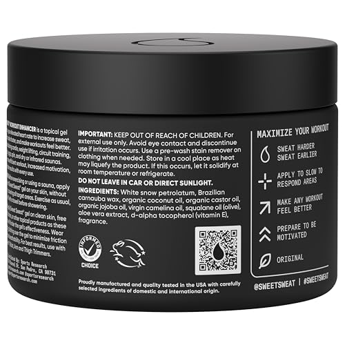 Sports Research Sweet Sweat Workout Enhancer, Thermogenic Muscle Engagement Supplement - 6.5 ounces - Thumbnail 2