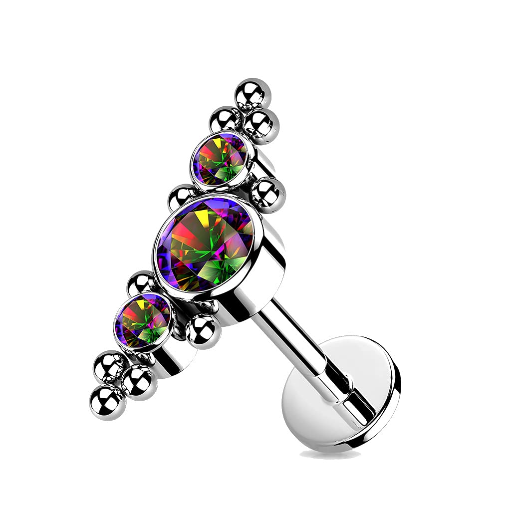 Buy Dynamique Im Grade Titanium Threadless Push in Labret, Flat Back