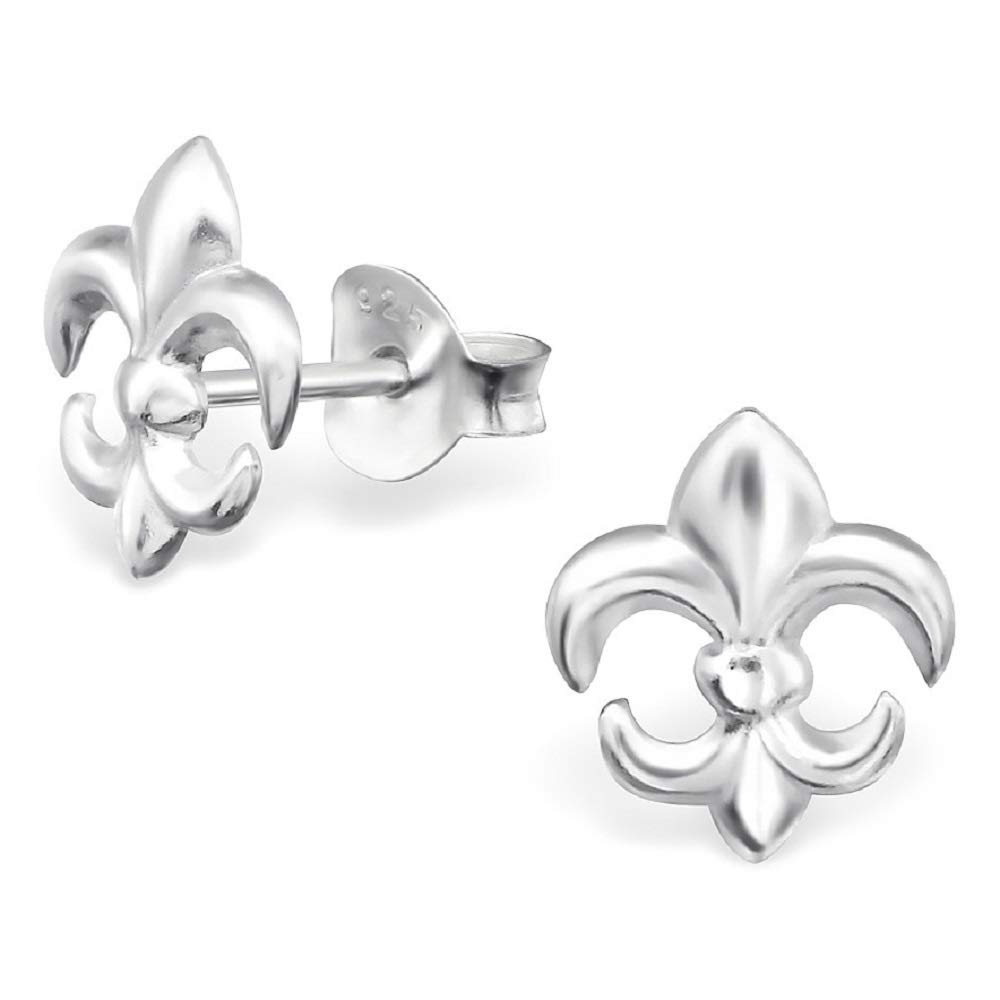 ICYROSE 925 Sterling Silver Fleur De Lis Stud Earrings 22957