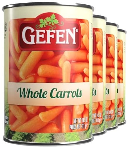 Gefen Whole Carrots 14.5Oz (4 Pack) | Freshly Packed, Perfect Side Dish, Healthy Snacking, Kosher For Passover #TOP15