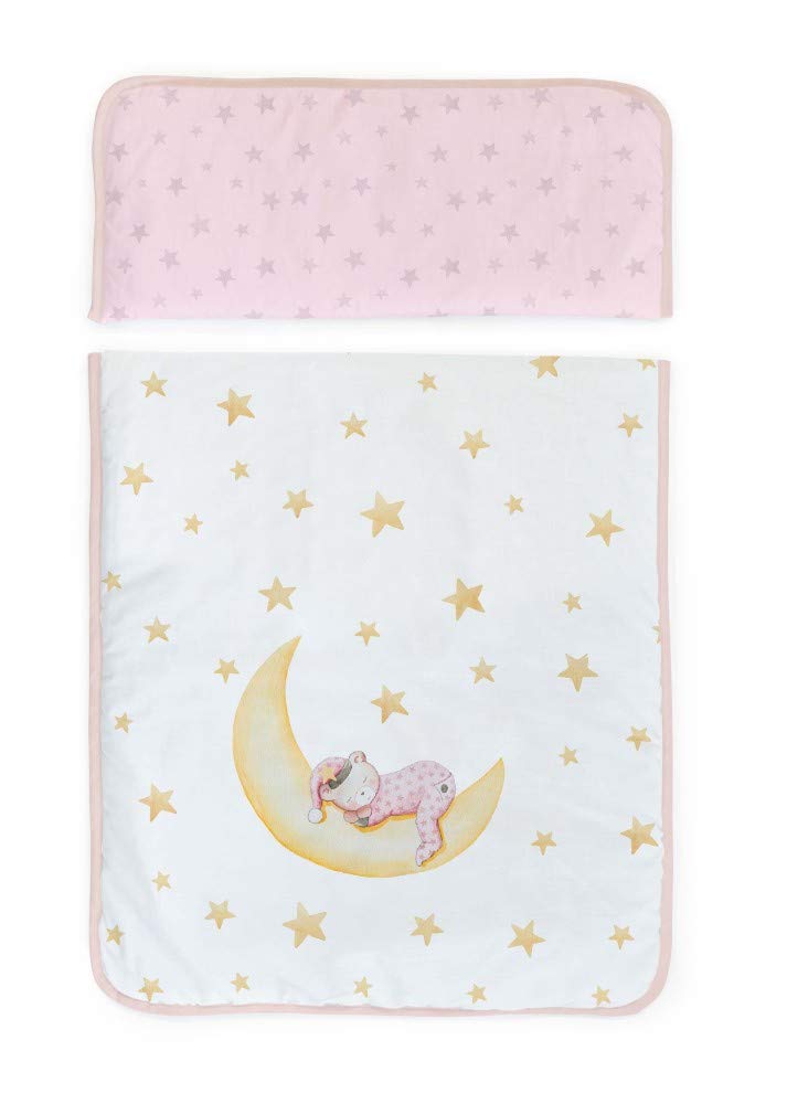 Naf Naf Mini culla + tessuto e velo Marlon Night, colore rosa, 55 x 72 x 90, 8000 g
