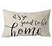 FELENIW Best Blessing To Family It's So Good To Be Home Throw Pillow Cover Cushion Case Cotton Linen Material Decorative Lumbar 12" x 20'' inches