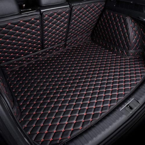 SHENYYDR Coche Cobertura Completa Cuero Alfombrillas Maletero para Mazda CX-5 2012-2016,AntiarañAzos Impermeable Protector Accesorios Interior Coche,A-Blackred