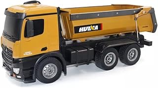 شاحنة قلابة مع شاحن + USB مصنوعة من خليط معدني بمقياس 1:14 10 قنوات وريموت كنترول من هوينا