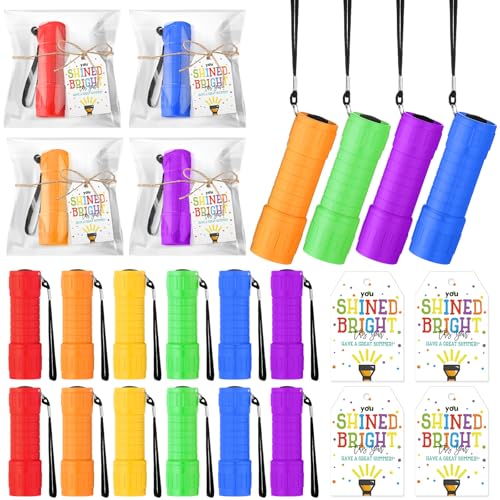 Mini linternas con tarjetas y bolsas para regalos de estudiantes en fin de curso Flutesan