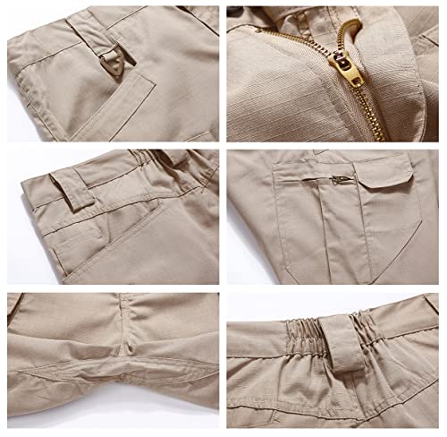 Tactical Cargo Workout Shorts for Men Outdoor Hiking Fishing Combat Casual Work Short Multi Pockets (No Belt)4