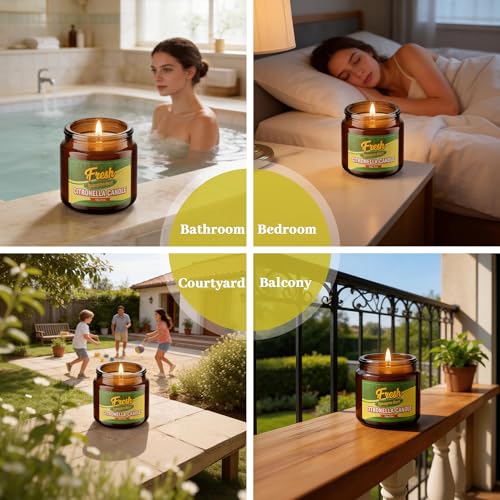 STRN Citronella Candle, Indoor Outdoor Lemongrass Scented Candle, 3-Pack - image 7