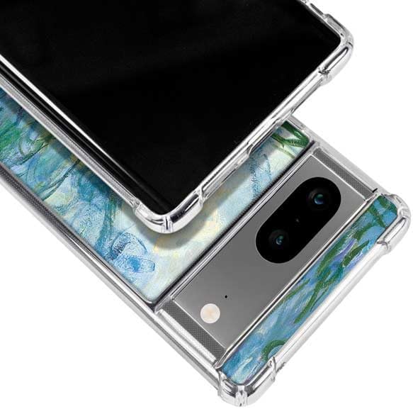 Skinit Clear Phone Case Compatible with Google Pixel 8a - Officially Licensed Waterlilies, 1916-19 by Monet Design