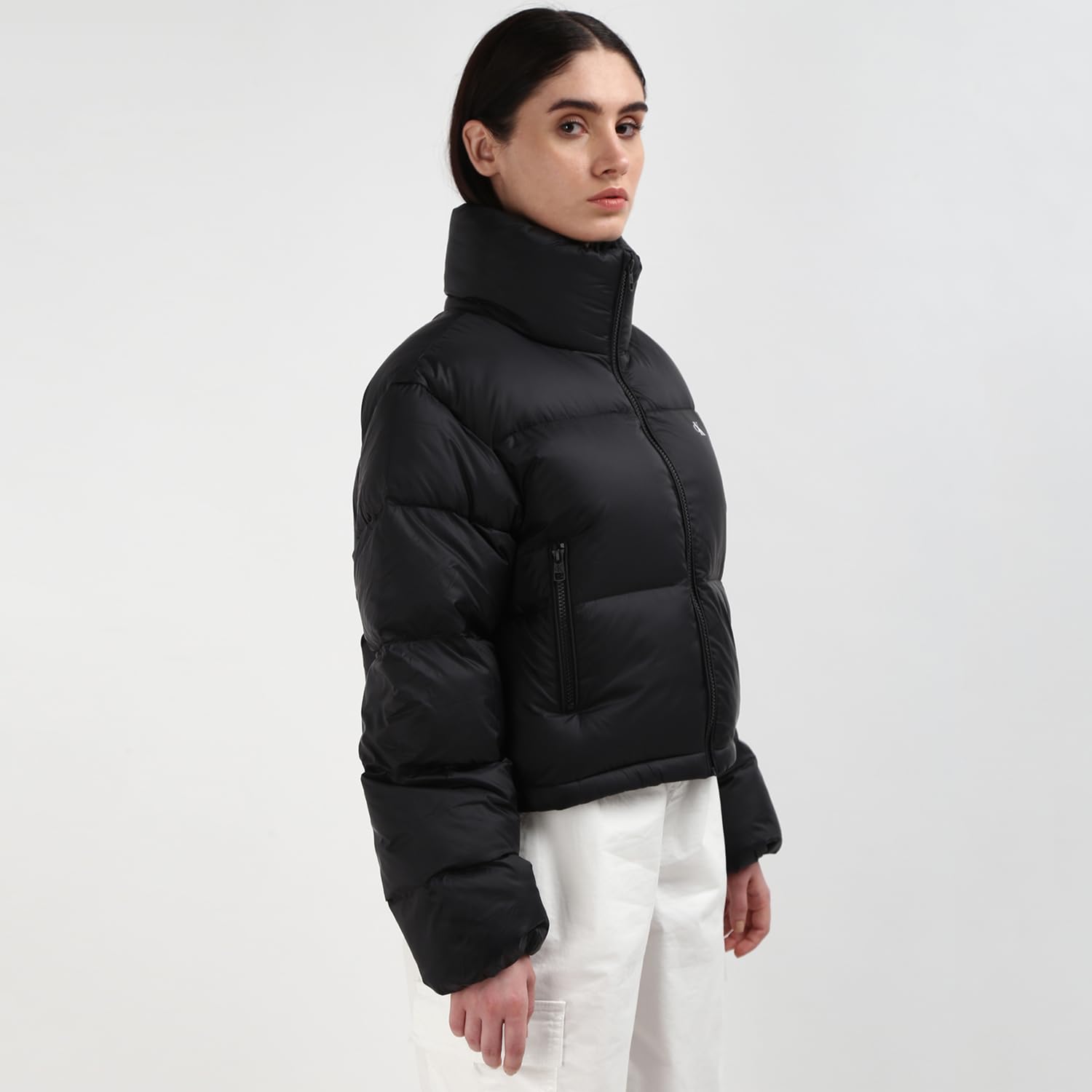Calvin Klein Jeans Donna Piumino Down Cropped Puffer Corto