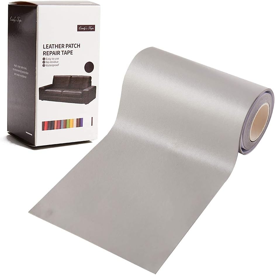Leather Repair Patch Tape Light Gray 3 x 60 inch Self Adhesive Leather Repair Tape for Furniture, Car Seats, Couch, Sofa, Office Chair, Vinyl Repair Kit
