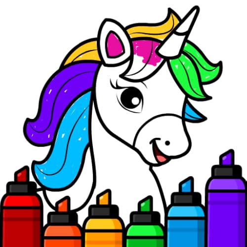 Livre de coloriage Licorne: Paillettes Licorne peinture Jeux de pour enfants, application de Dessin pour les filles et les garçons 🌈🦄🎨 - Unicorn coloring book, games & app