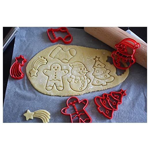 6 Emporte-pièces 3D de noël avec motifs en relief - Fabriqué en France