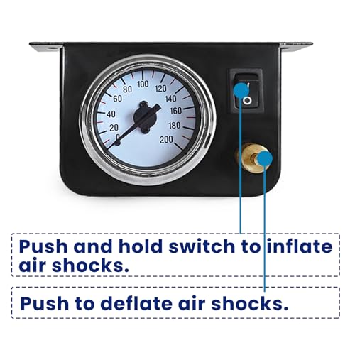 KEIYSHOLCK 25804 On Board Air Compressor System Air Shock Controller Air Compressor and Air Pressure Gauge Air Line T Fittings for Ram/Chevy/Ford/Silverado/GMC Trucks Vans by KEIYSHOLCK - Image 5