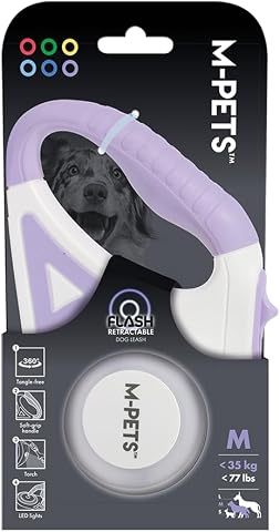 M-PETS FLASH LEDLİ OTOMATİK GEZDİRME ŞERİT 5MT/PURPLE