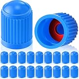 Outus 20 Pack Tyre Valve Dust Caps for Car, Motorbike, Trucks, Bike, Bicycle (Blue)