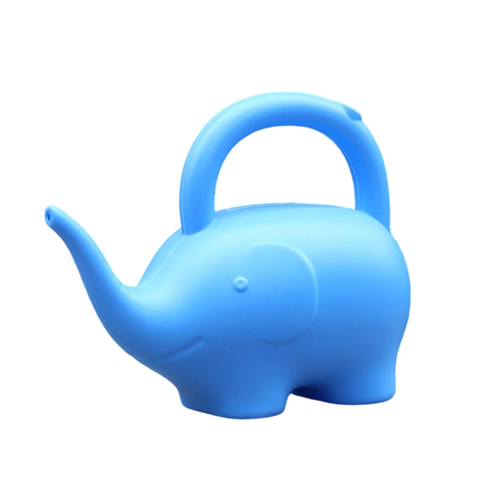 Harilla 1.5L Watering Can, Animal Shaped Garden Plant Water Can Childrens Lightweight Cartoon Watering Pot with Portable Handle for Indoor Outdoor Flowers Bonsai Home Yard Lawn, Blue Elephant