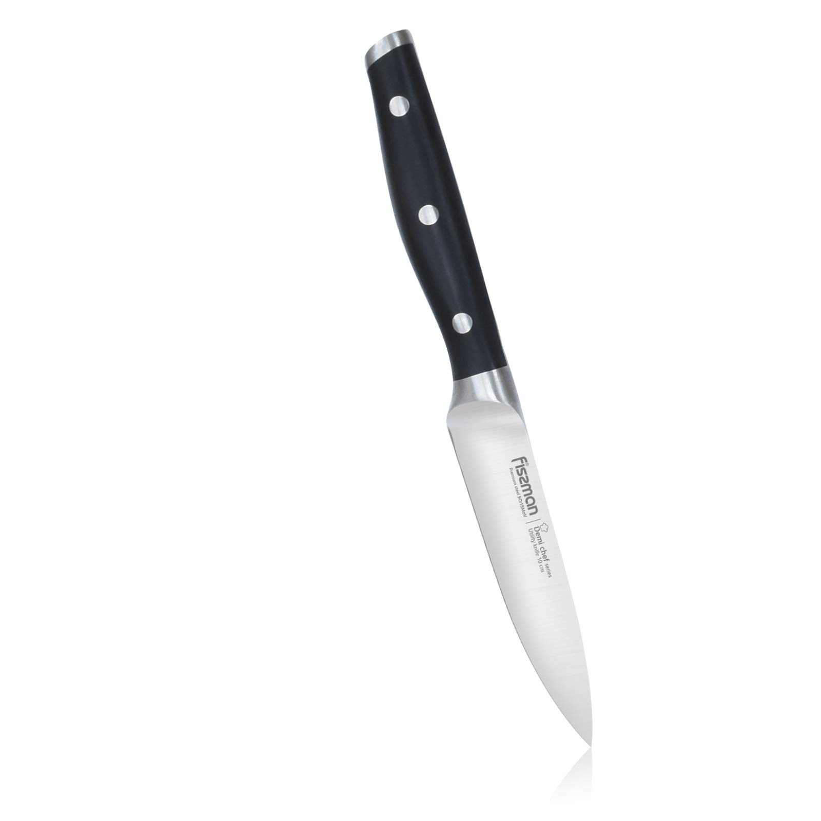 FISSMAN10cm Utility Knife Demi Chef Series Ultra Sharp Fruit - For Vegetable & Fruits Portable Pairing Knives, Fruit Slicer Blade