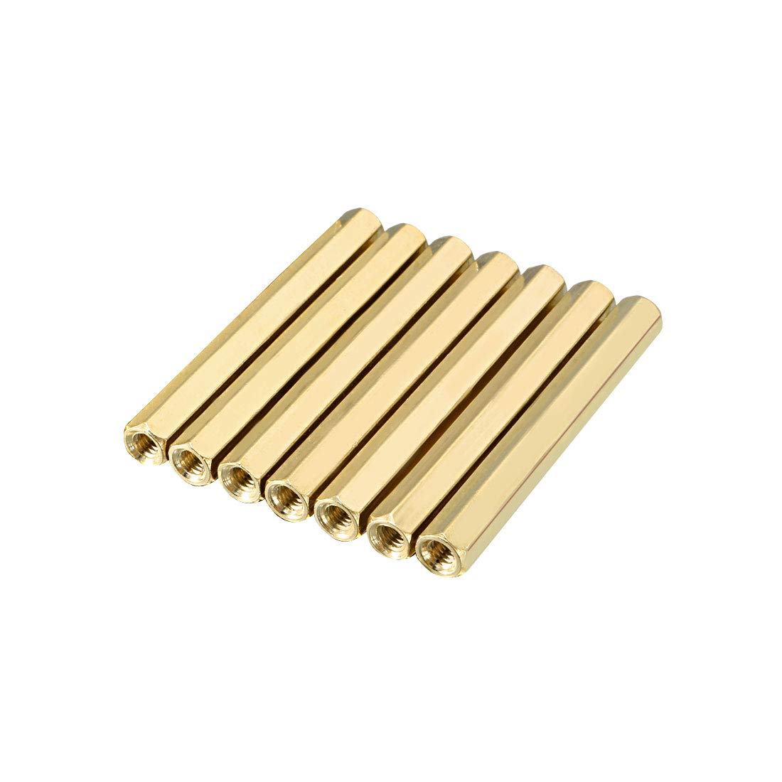 uxcell 7pcs Brass Straight PCB Pillar Female Thread Hex Standoff Spacer M3x5x40mm-image-10